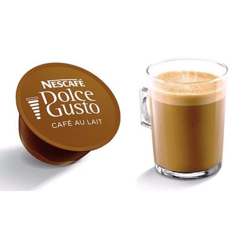 네스카페 Nestle Nescafe Dolce Gusto Coffee Pods - Cafe au Lait Flavor - Choose Quantity (3 Pack (48 Capsules))