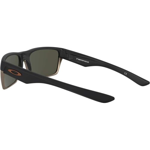 오클리 Oakley Mens Two Face OO9256-01 Rectangular Sunglasses