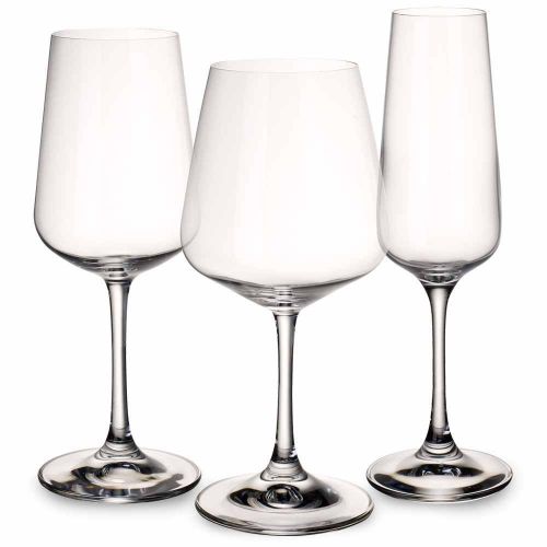  Villeroy & Boch Ovid Wine Glass Set of 12 - 4 Red, 4 White, 4 Champagne