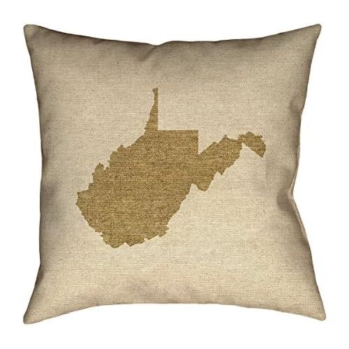 ArtVerse Katelyn Smith 14 x 14 Poly Twill Double Sided Print with Concealed Zipper & Insert West Virginia Canvas Pillow