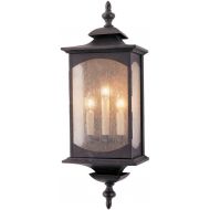Feiss OL2602ORB Market Square Outdoor Lighting Wall Pocket Sconce, Bronze, 3-Light (9W x 25H) 180watts