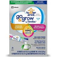 Go & Grow by Similac Toddler Drink, 64 Count, with 2’-FL HMO for Immune Support and 25 Key Nutrients to Help Balance Toddler Nutrition, Non-GMO Milk-Based Powder, Powder Packets