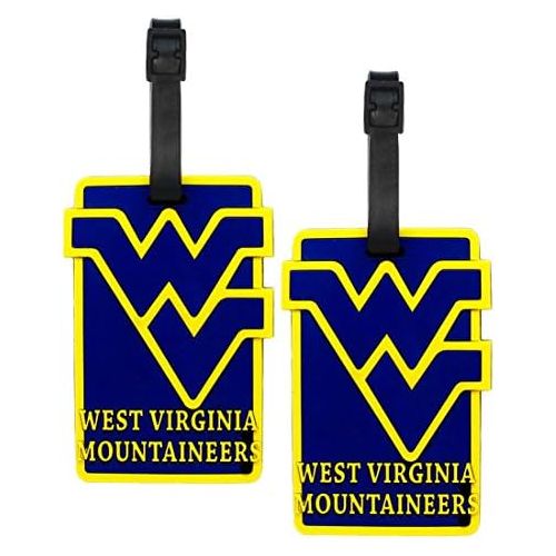  West Virginia Mountaineers - NCAA Soft Luggage Bag Tag - Set of 2