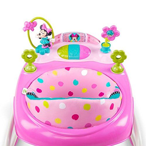 브라이트스타트 Disney Baby Minnie Mouse Peek-A-Boo Walker, Pink