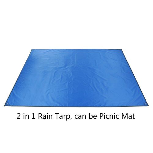  Stansport Rain Tarp DIWUER Hammock Waterproof Cover Tent Shelter Picnic Mat Blanket with Reflective Rope and Stakes for Camping Beach (10x10ft)