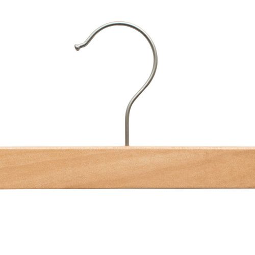  NAHANCO SL70014RC20 14 Slim Line Space Saving Wooden Skirt Hanger with Clips (Pack of 20), Natural