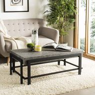 Safavieh Home Collection Oliver Dark Grey and Black Rectangular Contemporary Coffee Table