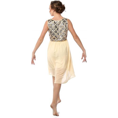  Alexandra Collection Womens Flowing Sequin Tank Lyrical Dress Dance Costume