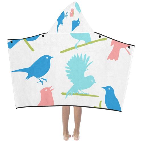  Set Different Flying Birds Cute Soft Warm Cotton Blended Kids Dress Up Hooded Wearable Blanket Bath Towels Throw Wrap for Toddlers Child Girls Boys Size Home Travel Picnic Sleep Gi