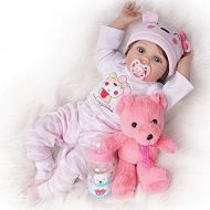 Yesteria Reborn Baby Dolls Girl Look Real Silicone Pink Outfit 22 Inches