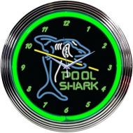 Neonetics Pool Shark Neon Wall Clock, 15-Inch
