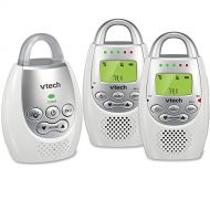 [아마존베스트]VTech DM221-2 Audio Baby Monitor with up to 1,000 ft of Range, Vibrating Sound-Alert, Talk Back Intercom, Night Light Loop & Two Parent Units