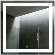 DECORAPORT 36 x 36 in LED Bathroom Silvered Mirror with Touch Button (D-CK168-E)