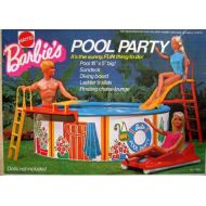 Barbie POOL PARTY Playset w Pool, Sundeck, Diving Board & MORE! (1973 Mattel Hawthorne)