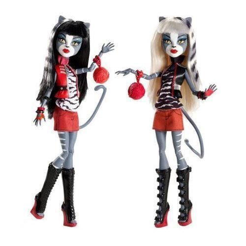  Prannoi Monster High Action Figure Doll 2Pack Gift Set Werecat Sisters Meowlody Purrs...