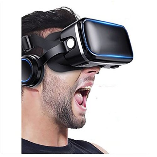  YDZSBYJ VR Headsets VR Glasses 4D Head-Mounted, 360 HD 3D Virtual Reality Helmet, RV Stereo GameMovie, OppoHuaweiVivoApple (Color : Black)