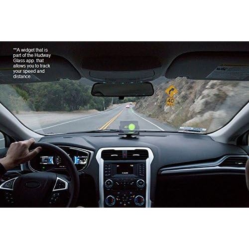  HUDWAY Glass - Universal Head-Up Display (HUD) for GPS Navigation for Any Car. Smartphone Apps Included.