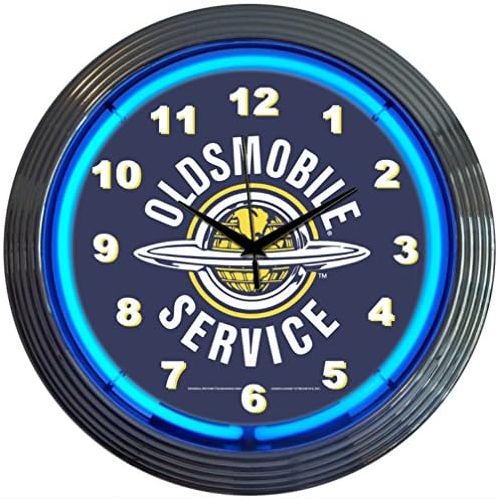  Neonetics Cars and Motorcycles Oldsmobile Service Neon Wall Clock, 15-Inch