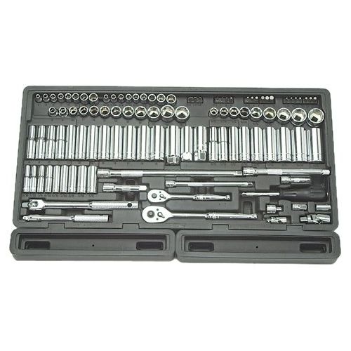  Advanced Tool Design Model ATD-1380 106 Piece 14 and 38 Drive 6-Point Socket Set in Blow Molded Organizer Tray