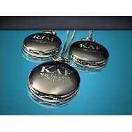 Eternity Engraving Pocket watch set, 9 Groomsmen silver pocket watches, Gift boxes included, engraving included, Chains included.