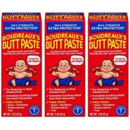 Boudreauxs Butt Paste Diaper Rash Ointment | Maximum Strength | 2 Ounce | Pack of 3