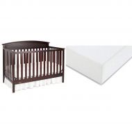 Graco Benton Convertible Crib + Graco Premium Foam Crib and Toddler Bed Mattress, White