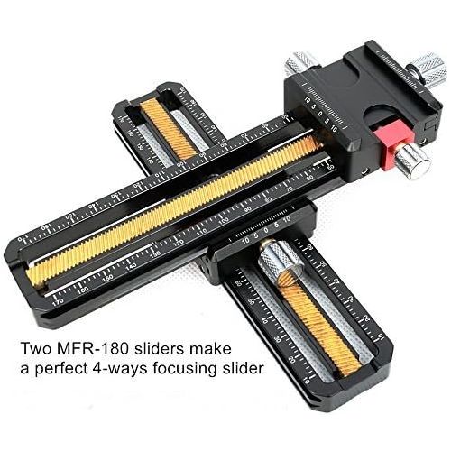  Cameraplus CamerePlus MFR-180 180mm Precision Aluminium 4-Way Macro Slider (2 Sliders) - The Best Focusing Rail for Macro Photography (4 Ways (Two silders))