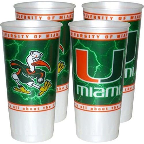  Westrick Miami Hurricanes 24 oz Souvenir Cups - 4/pkg.