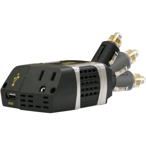 스텐리 STANLEY PCA120 Power Inverter 120W Car Converter: 12V DC to 120V AC Power Outlet with USB Port