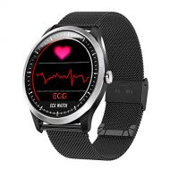 XFUNY N58 ECG Sports Watch HRV Report Blood Pressure Heart Rate Test ECG+PPG ECG Smart Watch (Black)