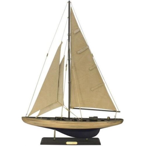  Hampton Nautical Wooden Rustic Enterprise Sailing Yacht Limited 27- Nautical Home Decorating - Nautical Gift Toy Figure