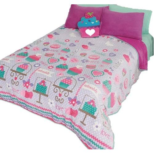  JHF Cupcake,Yummy Girls Chic Blanket with Sherpa Very Softy Queen