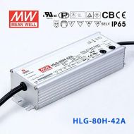 MEAN WELL Meanwell HLG-80H-42A Power Supply - 80W 42V 1.95A - IP65 - Adjustable Output
