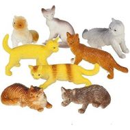 Rhode Island Novelty 12 Assorted Cats (2.5-inch PVC)