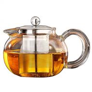 Lifeyz klare transparente glas teekanne hochwarmfester teekanne blume tea coffee pot mit rostfreier Stahl infuser kurze auslauf teekanne 500ML