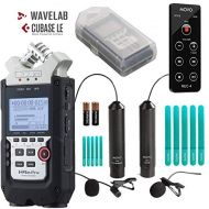 Zoom H4n PRO 4-Channel Handy Recorder Bundle with Movo Omnidirectional and Cardioid XLR Lavalier Microphones