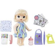 [아마존베스트]Baby Alive Finger Paint Baby: Blonde Hair Doll, Drinks & Wets, Doll Accessories Includes Art Supplies, Bottle and Diaper, Great Doll for 3-Year-Old Girls & Boys and Up (Amazon Excl