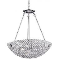 Edvivi 3-Light Chrome Beaded Bowl Style Crystal Chandelier Ceiling Fixture | Glam Lighting