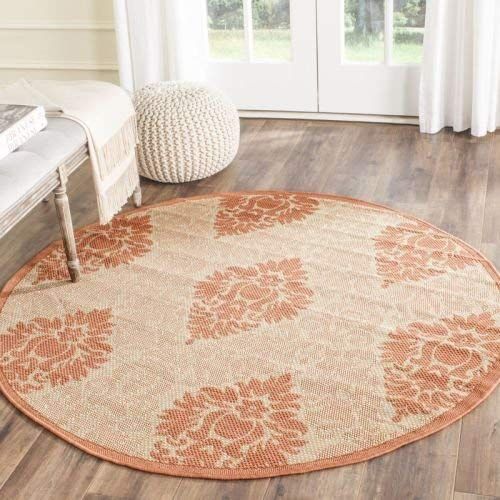  Safavieh Courtyard Collection CY2714-3201 Natural and Terra Indoor/ Outdoor Area Rug (2 x 37)
