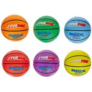 SportimeMax Mens Basketballs, 29-12 Inches, Multiple Colors, Set of 6