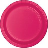 Creative Converting 553277 Touch of Color 96 Count Dinner/Large Paper Plates, Hot Magenta