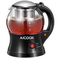 Electric Teapot, AICOOK Cordless Tea Pot Kettle with Removable Tea Infuser Set, Tea Maker For Blooming, Loose Leaf & Tea Bag and Flowering Tea, Keep Warm, Auto Shut-Off and Boil-Dr