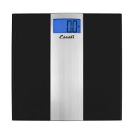 Escali US180B Ultra Slim Low Profile Bathroom Body Scale, LCD Digital Display,400lb Capacity, Black/Silver