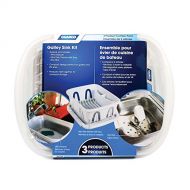 Camco 43517 White Sink Kit with Dish Drainer, Dish Pan and Sink Mat