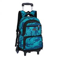 Fanci Flora Camo Waterproof Rolling Trolley School Bag Backpack on Wheels Camouflage Wheeled Backpack Carry on Luggage