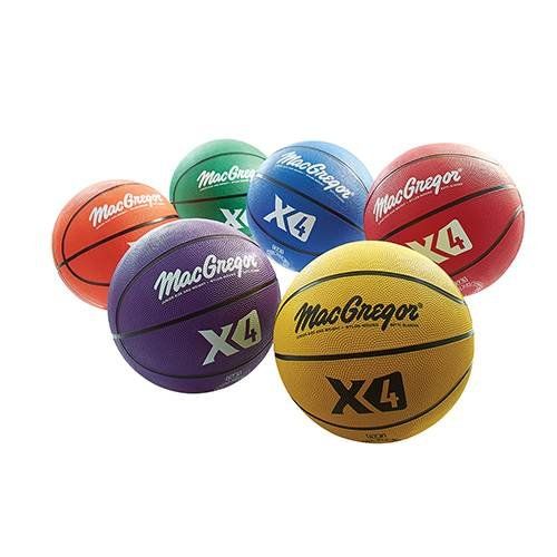  MacGregor Multicolor Basketballs (Set of 6) - Junior Size (27.5)
