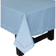 Xia Home Fashions Melrose Easy Care Cutwork Hemstitch 70 by 120-Inch Tablecloth, Teal