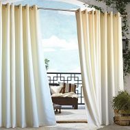 Commonwealth Home Fashions Outdoor Decor Gazebo Outdoor Grommet Top Curtain Panel-Natural, 50 x 108
