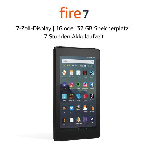  [아마존 핫딜]  [아마존핫딜]Amazon Das neue Fire 7-Tablet (7-Zoll-Display, 16 GB), Schwarz mit Spezialangeboten