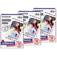 Fujifilm Instax Mini Film for Instant Film Camera - Airmail, 10 SheetsPack x 3(total 30 Sheets)